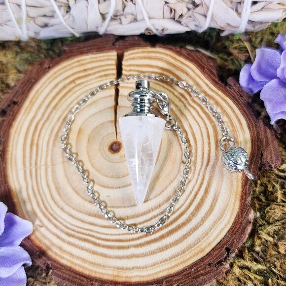 Quartz Crystal Fancy Pendulum #3 - Picture 1 of 2